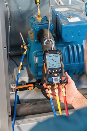 testo550s智能数显冷媒表真空套装-含二个有线管钳形温度探头,一个真空探头